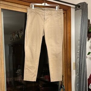 Beige Cropped Pants